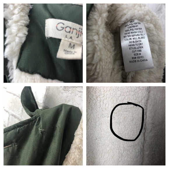 Ganji LA Button Up Fleece Lined Jacket Size M - Picture 8 of 8